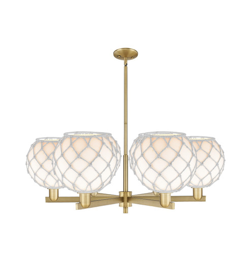 Arcadia Six Light Chandelier in Brushed Brass (405|716-6CR-BB-G121-10RW)