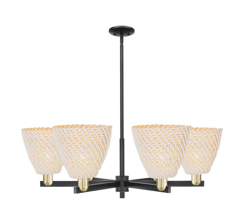 Arcadia Six Light Chandelier in Black Antique Brass (405|716-6CR-BAB-NBD-9-NAT)