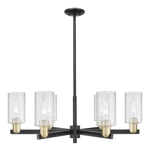 Arcadia Six Light Chandelier in Black Antique Brass (405|716-6CR-BAB-G804)