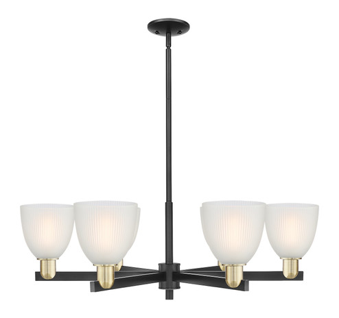 Arcadia Six Light Chandelier in Black Antique Brass (405|716-6CR-BAB-G381)