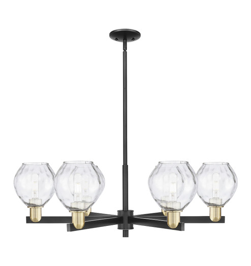 Arcadia Six Light Chandelier in Black Antique Brass (405|716-6CR-BAB-G362)
