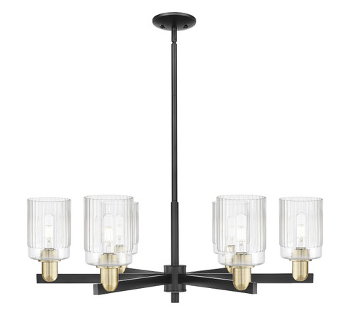 Arcadia Six Light Chandelier in Black Antique Brass (405|716-6CR-BAB-G342)