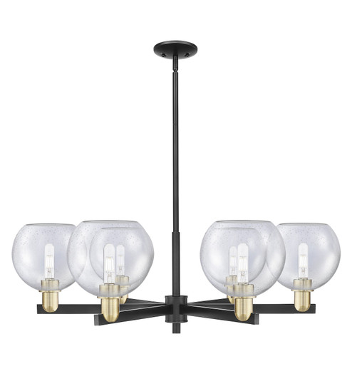 Arcadia Six Light Chandelier in Black Antique Brass (405|716-6CR-BAB-G124-8)