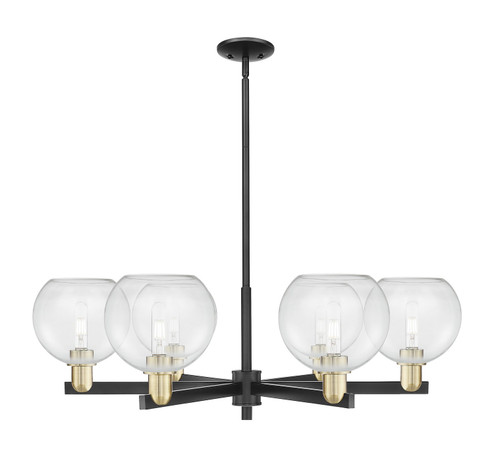 Arcadia Six Light Chandelier in Black Antique Brass (405|716-6CR-BAB-G122-8)