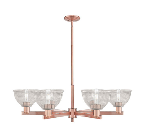 Arcadia Six Light Chandelier in Antique Copper (405|716-6CR-AC-G422)
