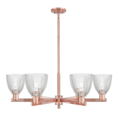 Arcadia Six Light Chandelier in Antique Copper (405|716-6CR-AC-G382)