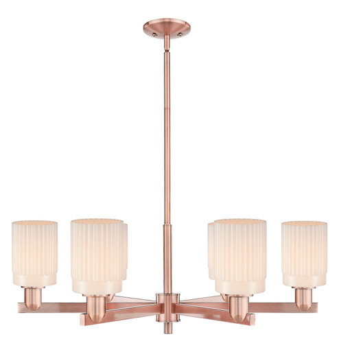 Arcadia Six Light Chandelier in Antique Copper (405|716-6CR-AC-G341)