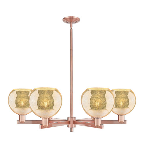 Arcadia Six Light Chandelier in Antique Copper (405|716-6CR-AC-G128-8)
