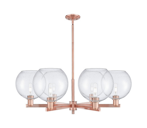 Arcadia Six Light Chandelier in Antique Copper (405|716-6CR-AC-G124-10)