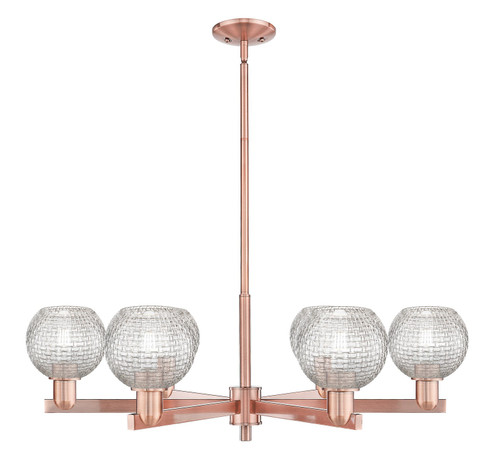 Arcadia Six Light Chandelier in Antique Copper (405|716-6CR-AC-G122C-6CL)