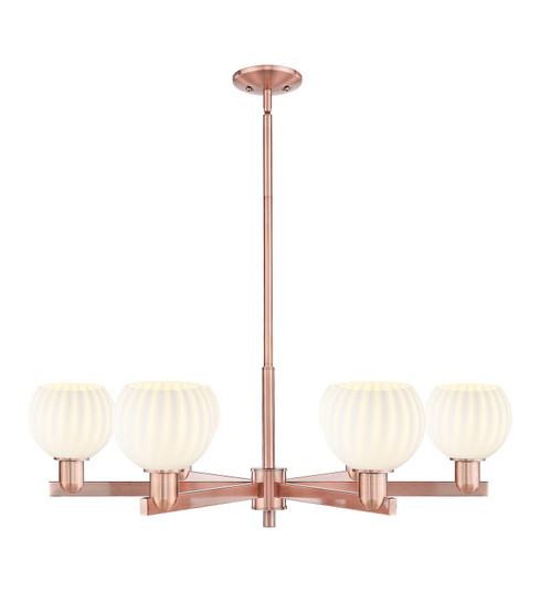 Arcadia Six Light Chandelier in Antique Copper (405|716-6CR-AC-G1217-6WV)