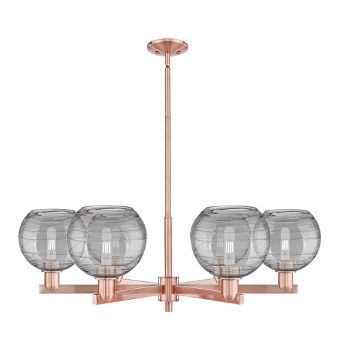 Arcadia Six Light Chandelier in Antique Copper (405|716-6CR-AC-G1213-8SM)