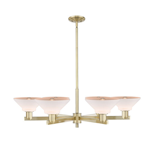 Arcadia Six Light Chandelier in Antique Brass (405|716-6CR-AB-G131)