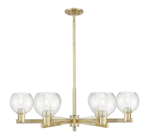 Arcadia Six Light Chandelier in Antique Brass (405|716-6CR-AB-G124-6)