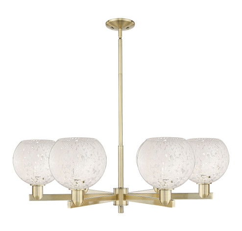 Arcadia Six Light Chandelier in Antique Brass (405|716-6CR-AB-G1216-8WM)