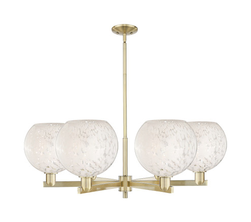 Arcadia Six Light Chandelier in Antique Brass (405|716-6CR-AB-G1216-10WM)