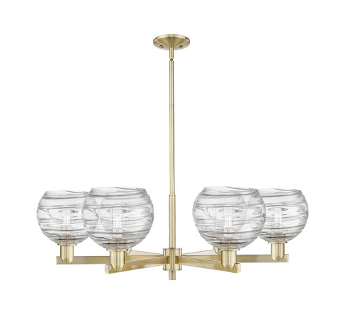 Arcadia Six Light Chandelier in Antique Brass (405|716-6CR-AB-G1213-8CL)