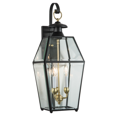 Olde Colony Three Light Wall Mount in Black (185|1067-BL-BE)