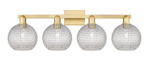 Arcadia Four Light Bath Vanity in Satin Gold (405|716-4W-SG-G122C-8CL)