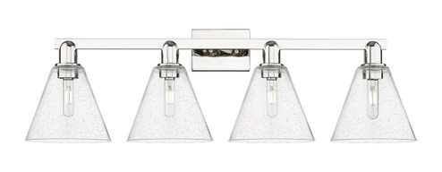 Arcadia Four Light Bath Vanity in Polished Nickel (405|716-4W-PN-GBC-84)
