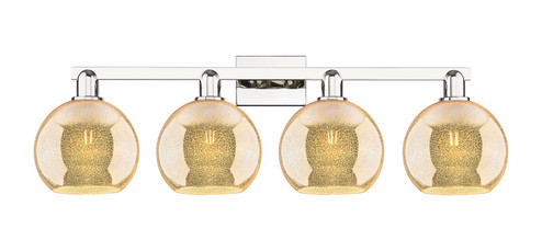 Arcadia Four Light Bath Vanity in Polished Nickel (405|716-4W-PN-G128-8)
