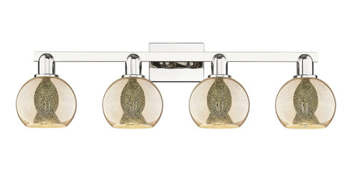 Arcadia Four Light Bath Vanity in Polished Nickel (405|716-4W-PN-G128-6)
