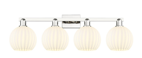 Arcadia Four Light Bath Vanity in Polished Nickel (405|716-4W-PN-G1217-8WV)
