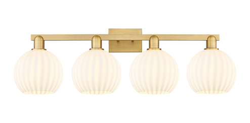 Arcadia Four Light Bath Vanity in Brushed Brass (405|716-4W-BB-G1217-8WV)