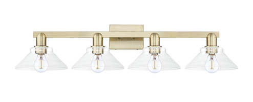 Arcadia Four Light Bath Vanity in Antique Brass (405|716-4W-AB-G132)