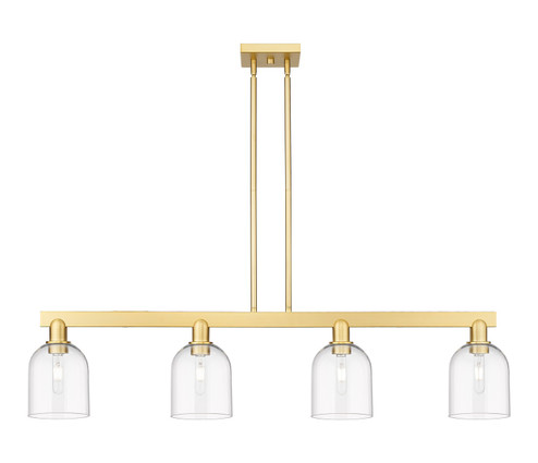 Arcadia Four Light Island Pendant in Satin Gold (405|716-4I-SG-G558-6CL)
