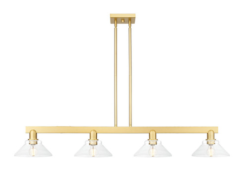 Arcadia Four Light Island Pendant in Satin Gold (405|716-4I-SG-G132)