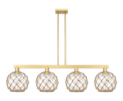 Arcadia Four Light Island Pendant in Satin Gold (405|716-4I-SG-G122-10RB)