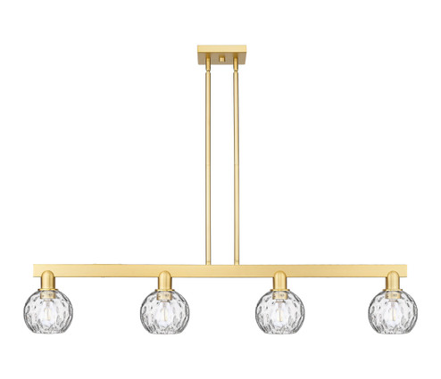 Arcadia Four Light Island Pendant in Satin Gold (405|716-4I-SG-G1215-6)
