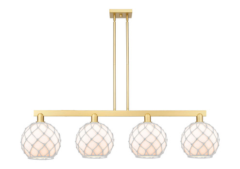 Arcadia Four Light Island Pendant in Satin Gold (405|716-4I-SG-G121-10RW)