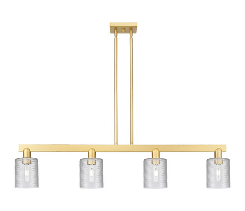 Arcadia Four Light Island Pendant in Satin Gold (405|716-4I-SG-G112)