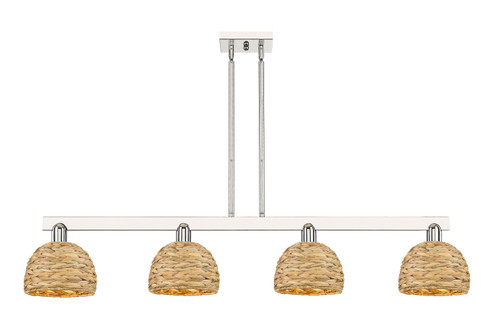Arcadia Four Light Island Pendant in Polished Nickel (405|716-4I-PN-RBD-8-NAT)