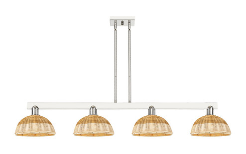 Arcadia Four Light Island Pendant in Polished Nickel (405|716-4I-PN-NBD2-9-NAT)