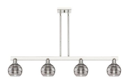 Arcadia Four Light Island Pendant in Polished Nickel (405|716-4I-PN-G556-6SM)