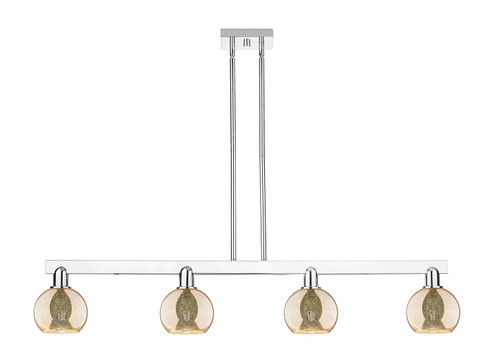 Arcadia Four Light Island Pendant in Polished Chrome (405|716-4I-PC-G128-6)