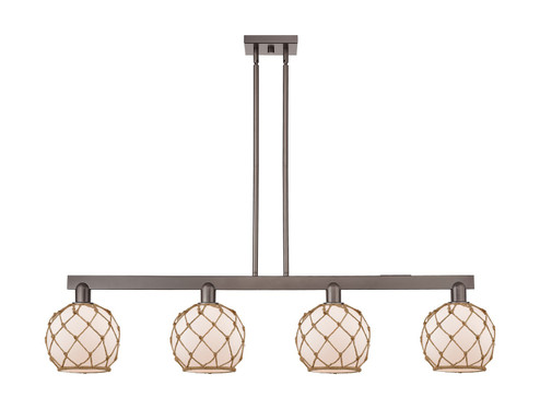 Arcadia Four Light Island Pendant in Oil Rubbed Bronze (405|716-4I-OB-G121-8RB)