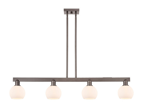 Arcadia Four Light Island Pendant in Oil Rubbed Bronze (405|716-4I-OB-G121-6)