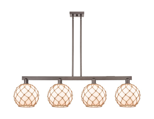 Arcadia Four Light Island Pendant in Oil Rubbed Bronze (405|716-4I-OB-G121-10RB)