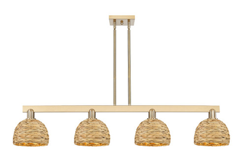 Arcadia Four Light Island Pendant in Champagne Bronze (405|716-4I-CB-RBD-8-NAT)