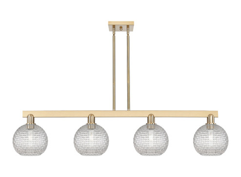 Arcadia Four Light Island Pendant in Champagne Bronze (405|716-4I-CB-G122C-8CL)