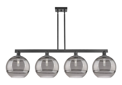 Arcadia Four Light Island Pendant in Matte Black (405|716-4I-BK-G556-12SM)