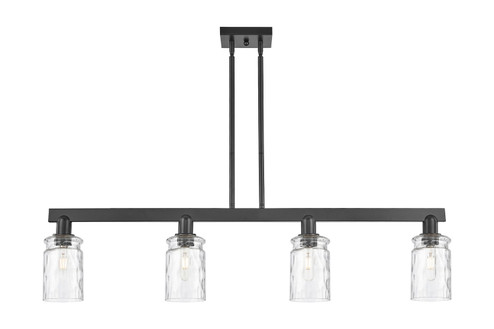 Arcadia Four Light Island Pendant in Matte Black (405|716-4I-BK-G352)