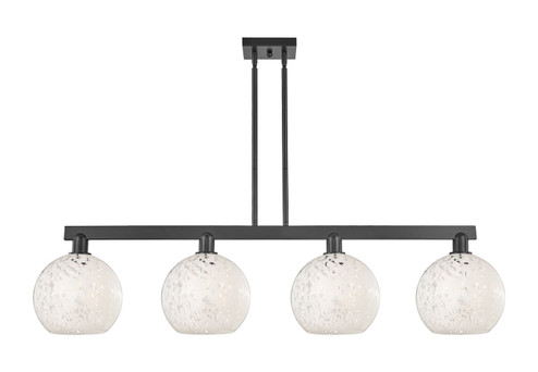 Arcadia Four Light Island Pendant in Matte Black (405|716-4I-BK-G1216-10WM)
