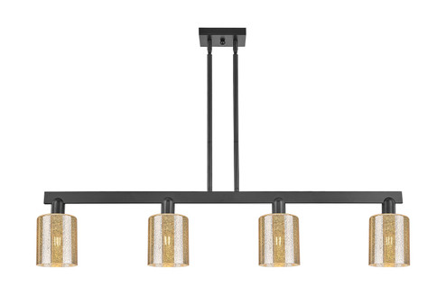 Arcadia Four Light Island Pendant in Matte Black (405|716-4I-BK-G116)