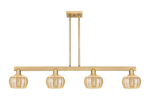 Arcadia Four Light Island Pendant in Brushed Brass (405|716-4I-BB-G96)