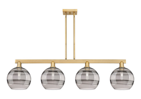 Arcadia Four Light Island Pendant in Brushed Brass (405|716-4I-BB-G556-10SM)